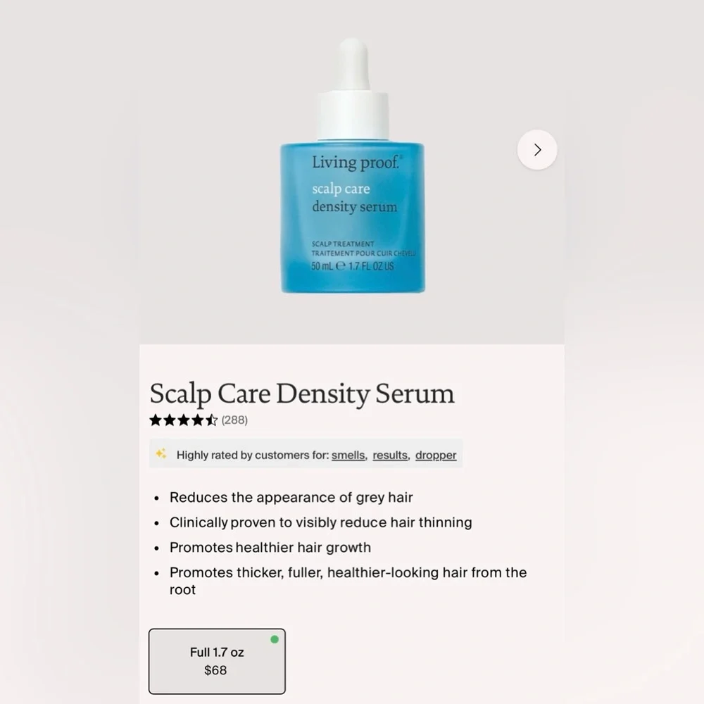 Living Proof Scalp Care Density Serum for Thinning & Greying Hair, 1.7 oz. MSRP - Picture 9 of 10